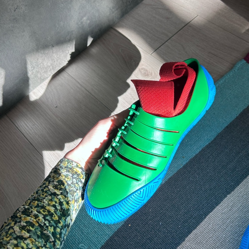 Brand New Bottega Veneta Green Climber Sneakers